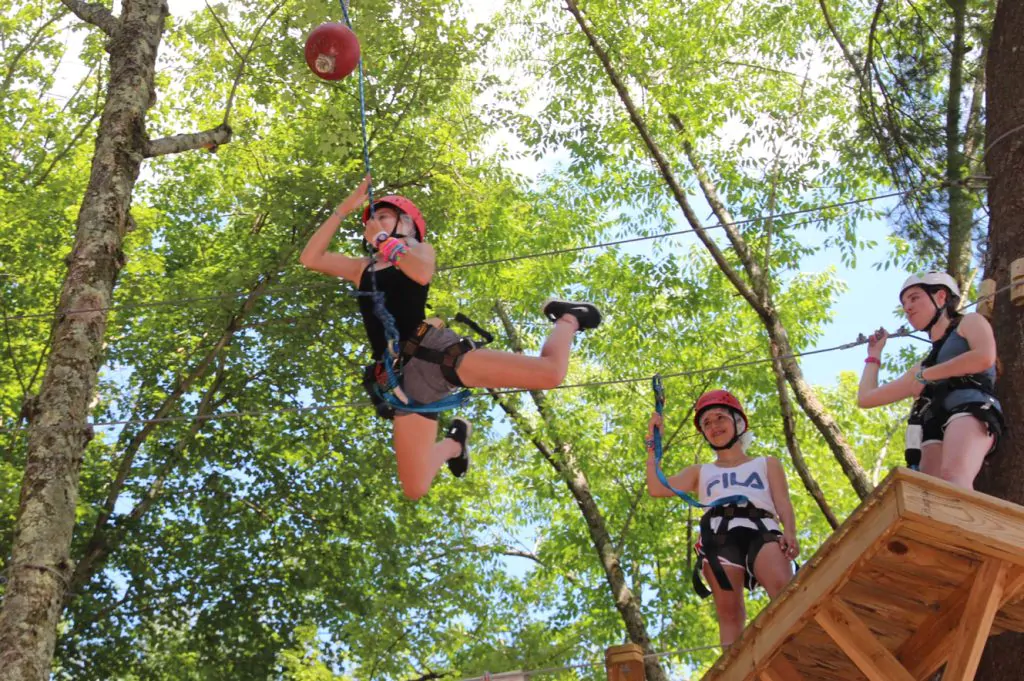 exciting ropes course adventure at sleep away camp