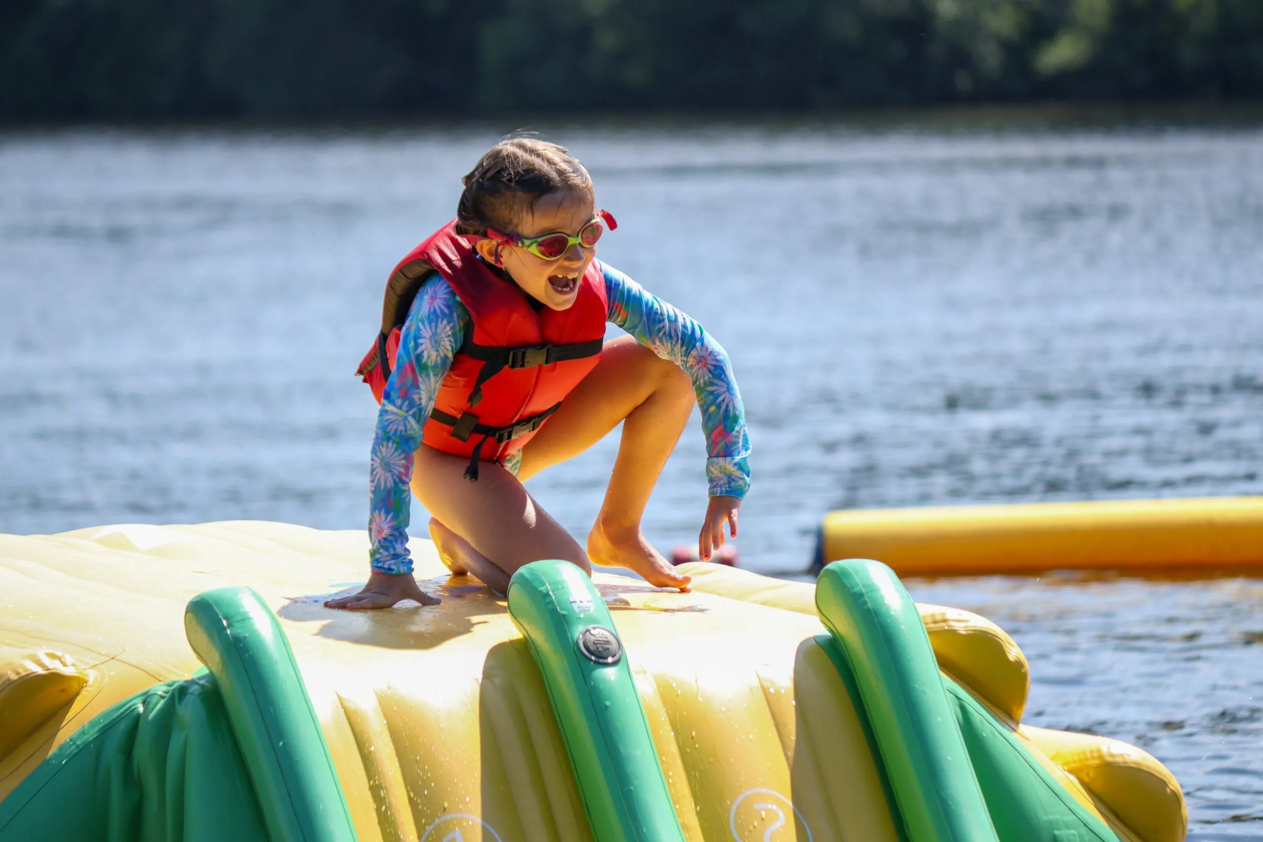 Waterfront activities on Lake Massapoag at Everwood Day Camp