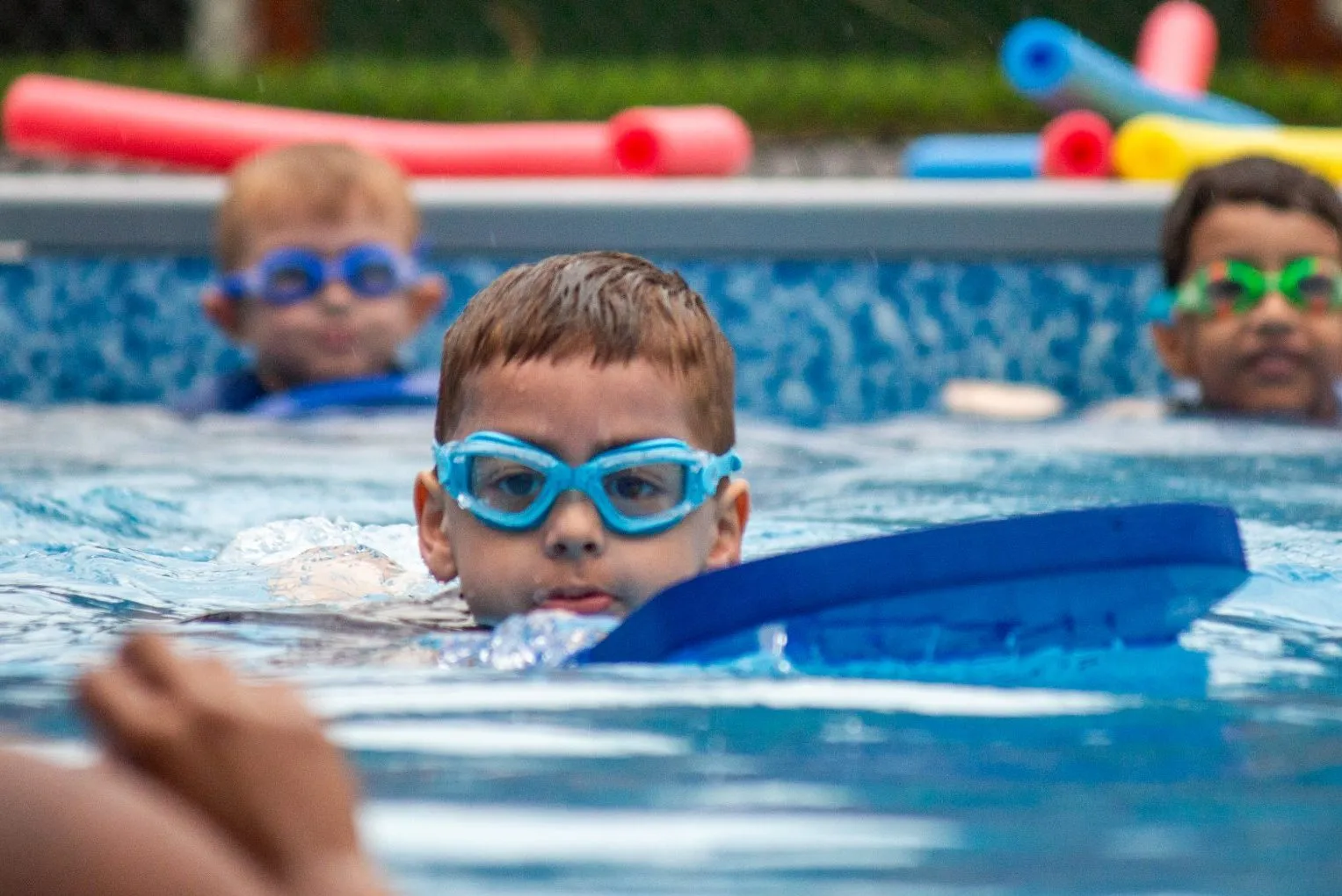 Swim instruction at Everwood Day Camp